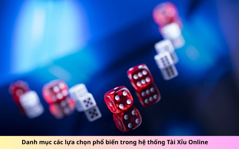 Danh mục các lựa chọn phổ biến trong hệ thống Tài Xỉu Online